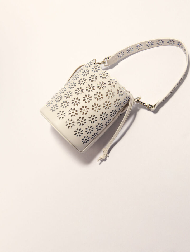 Borsa a secchiello pelle traforata