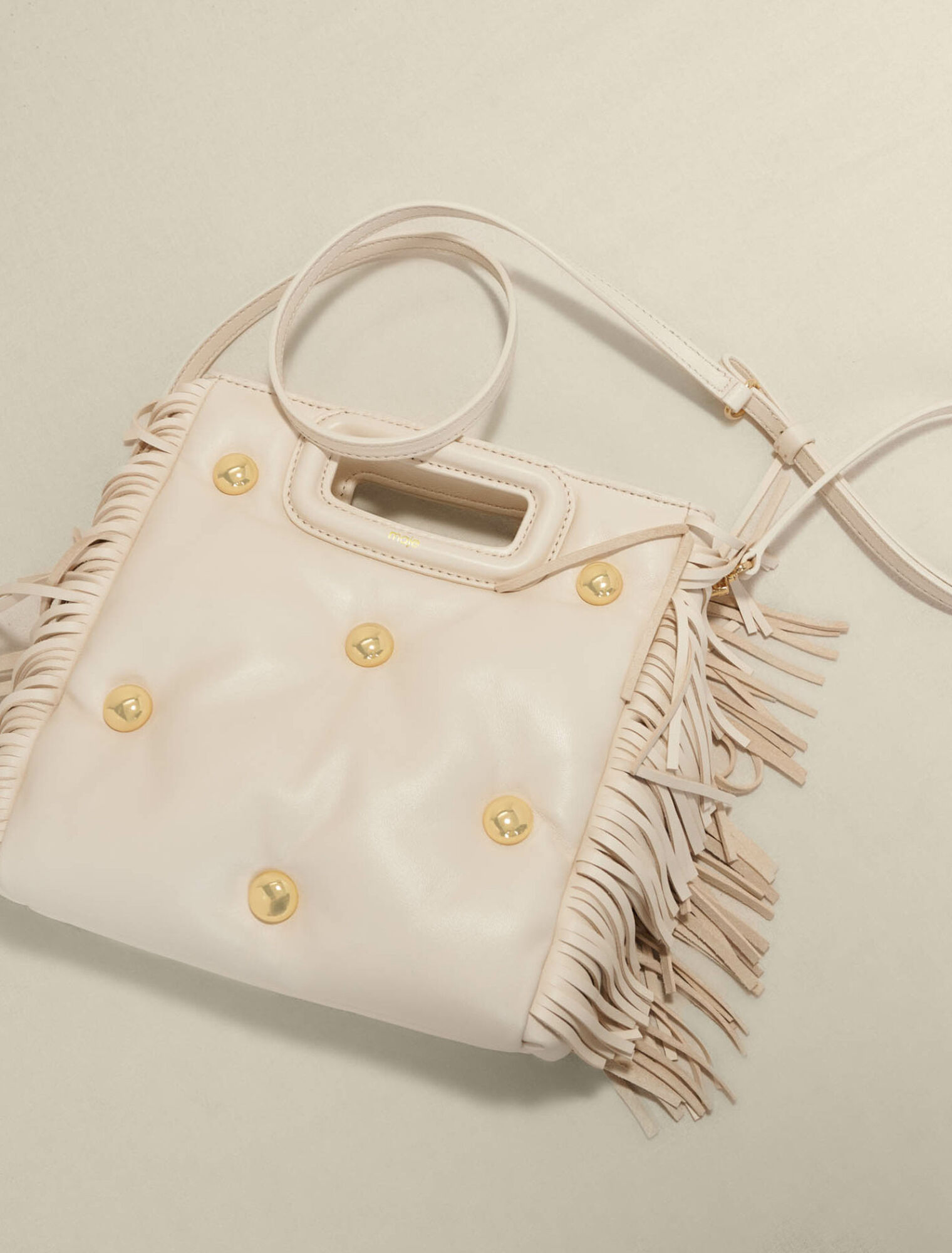 Borsa M in pelle con borchie