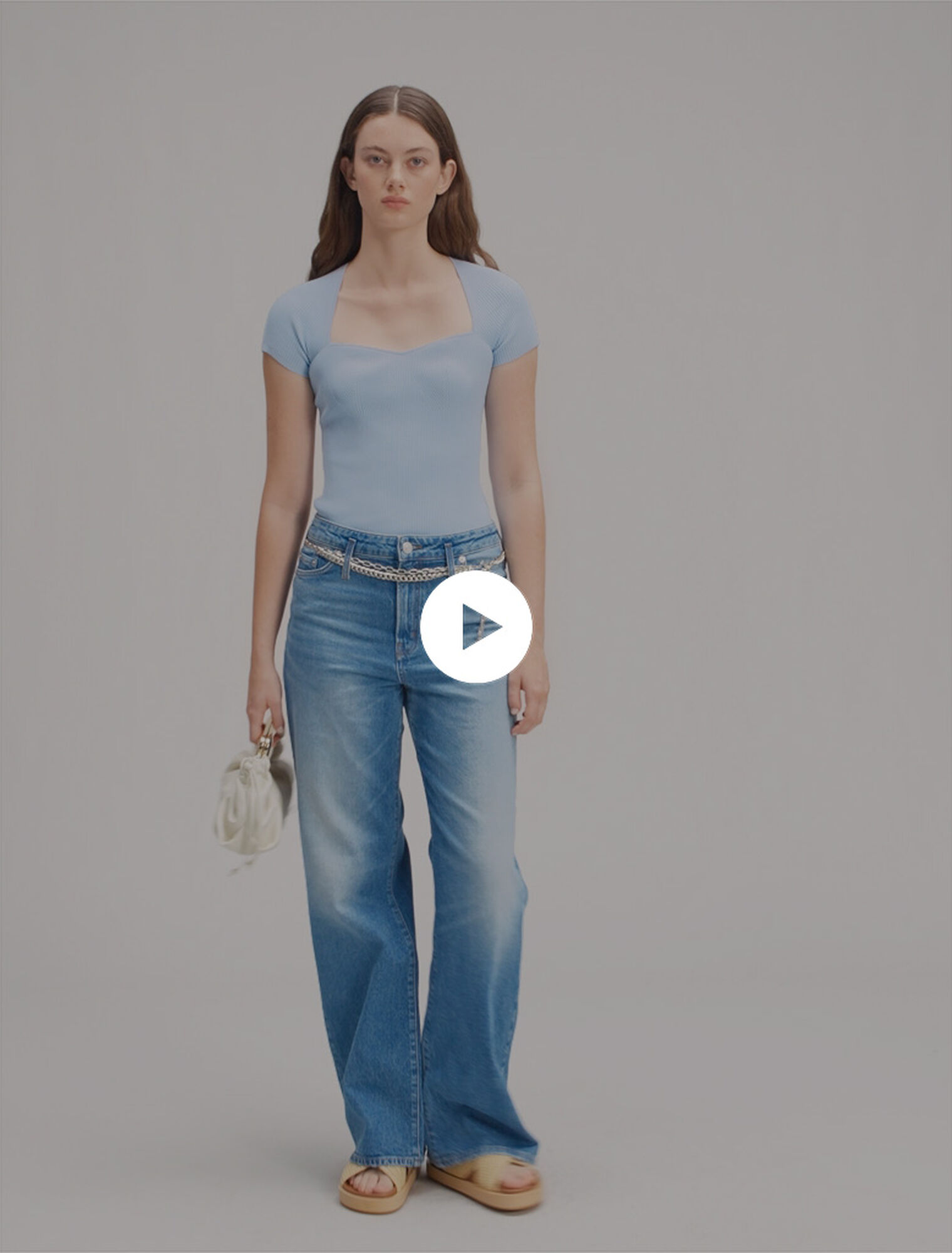 Top in maglia a coste