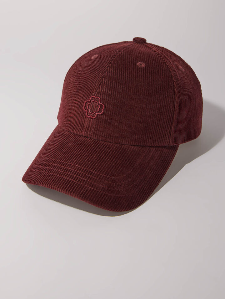 Cappello in velluto a coste