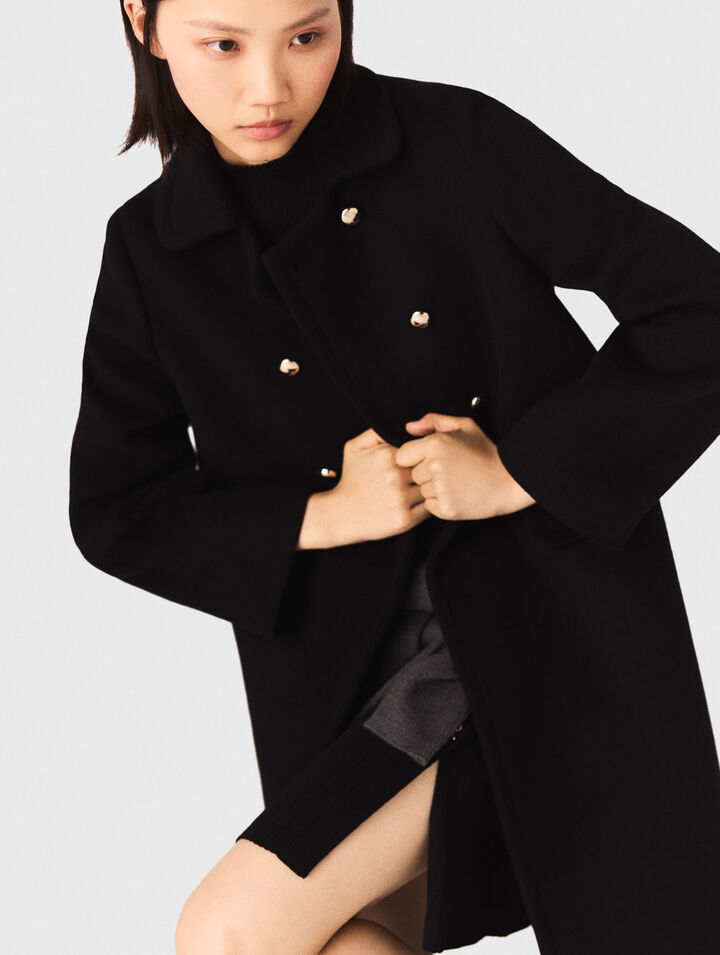 Cappotto lungo in lana mélange