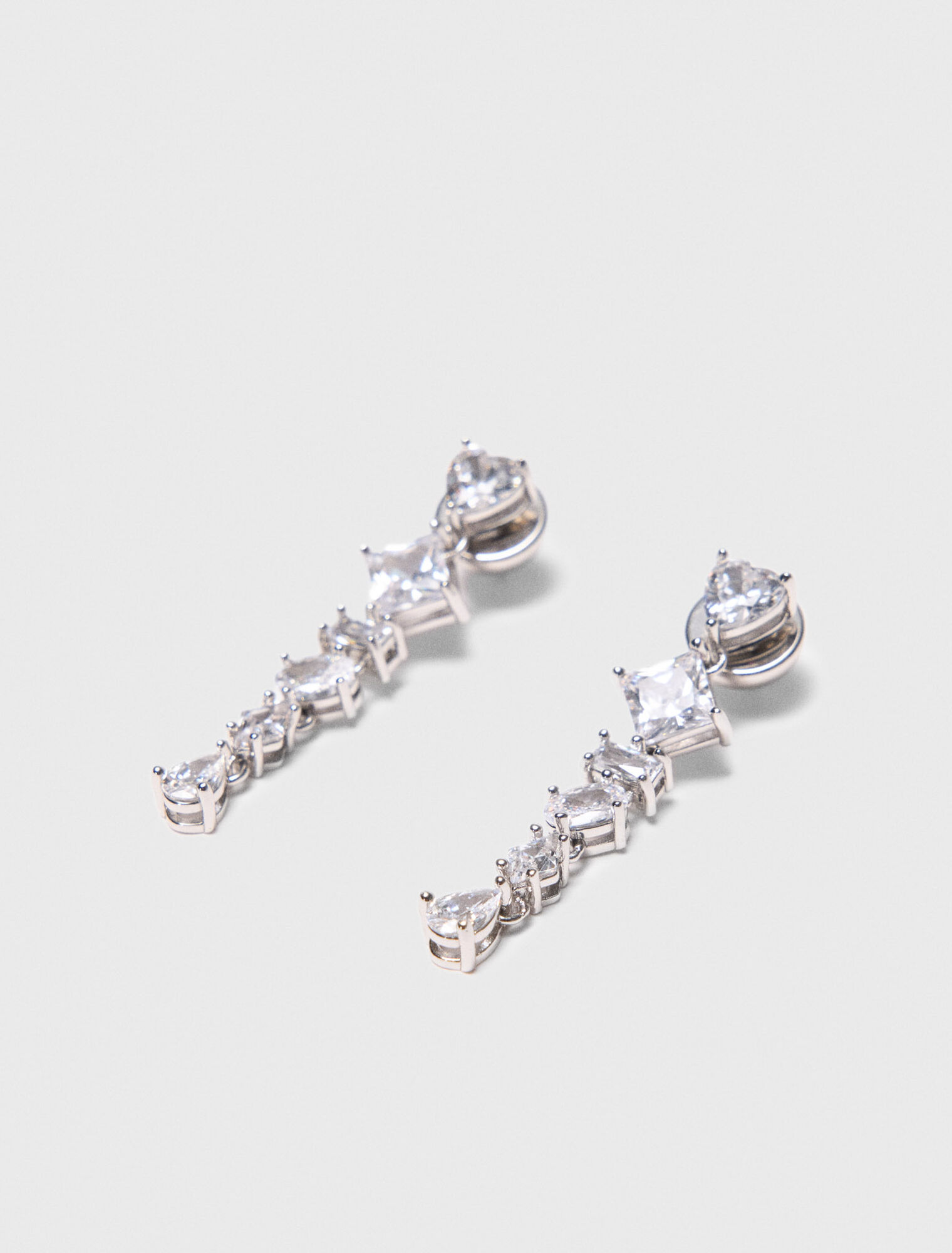 Orecchini cuore con strass