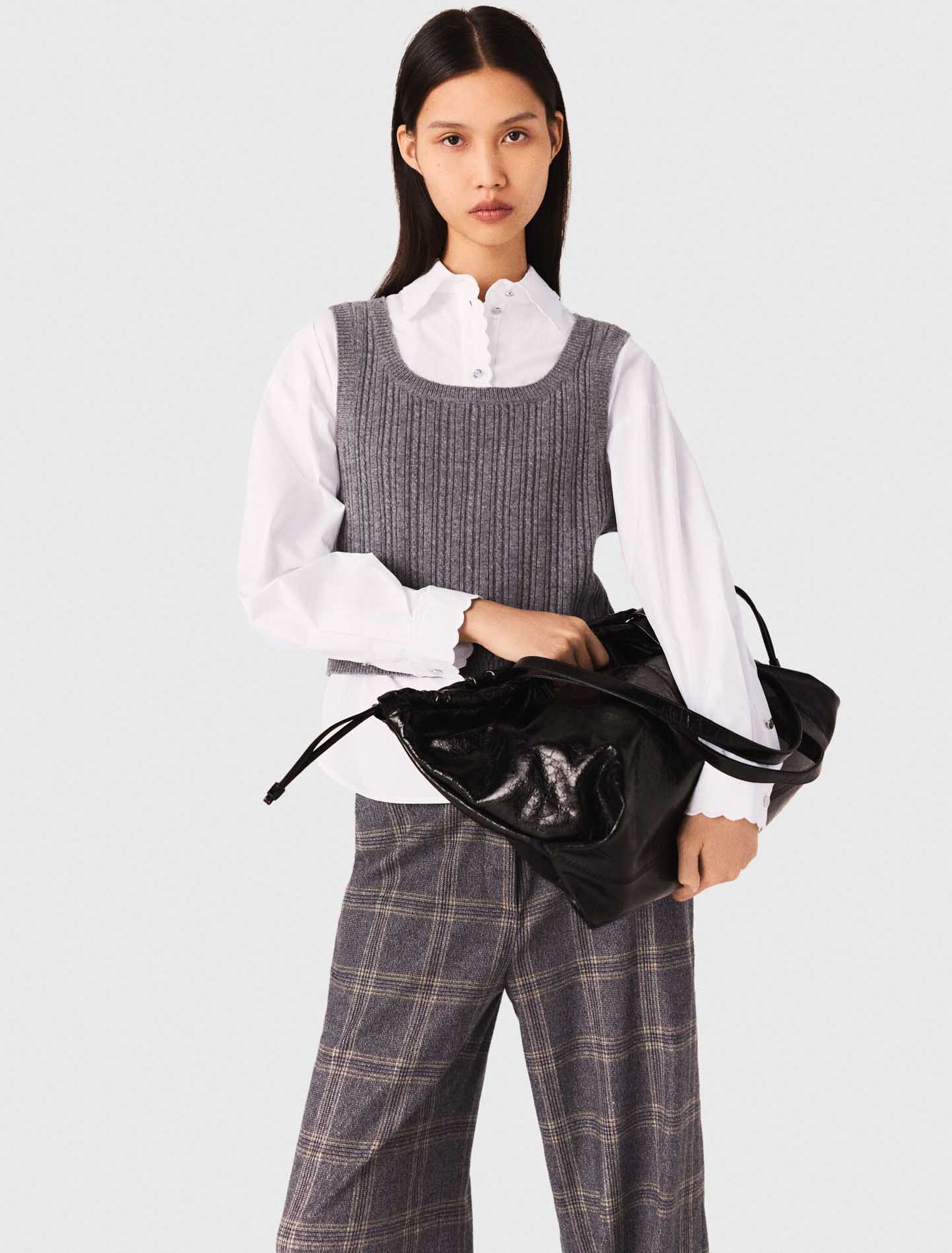 Top in maglia con camicia rimovibile
