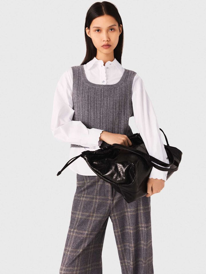 Top in maglia con camicia rimovibile