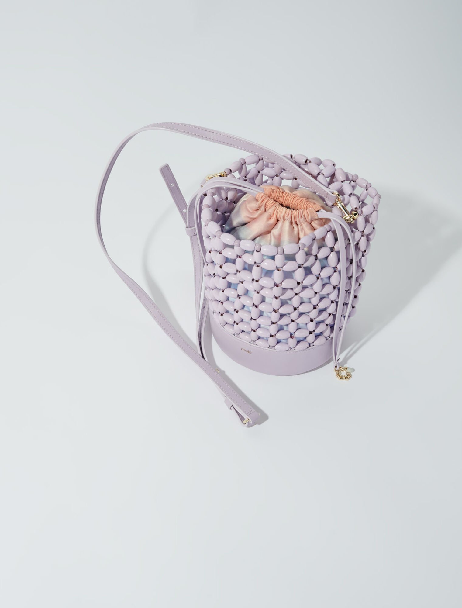 Borsa a secchiello con perline