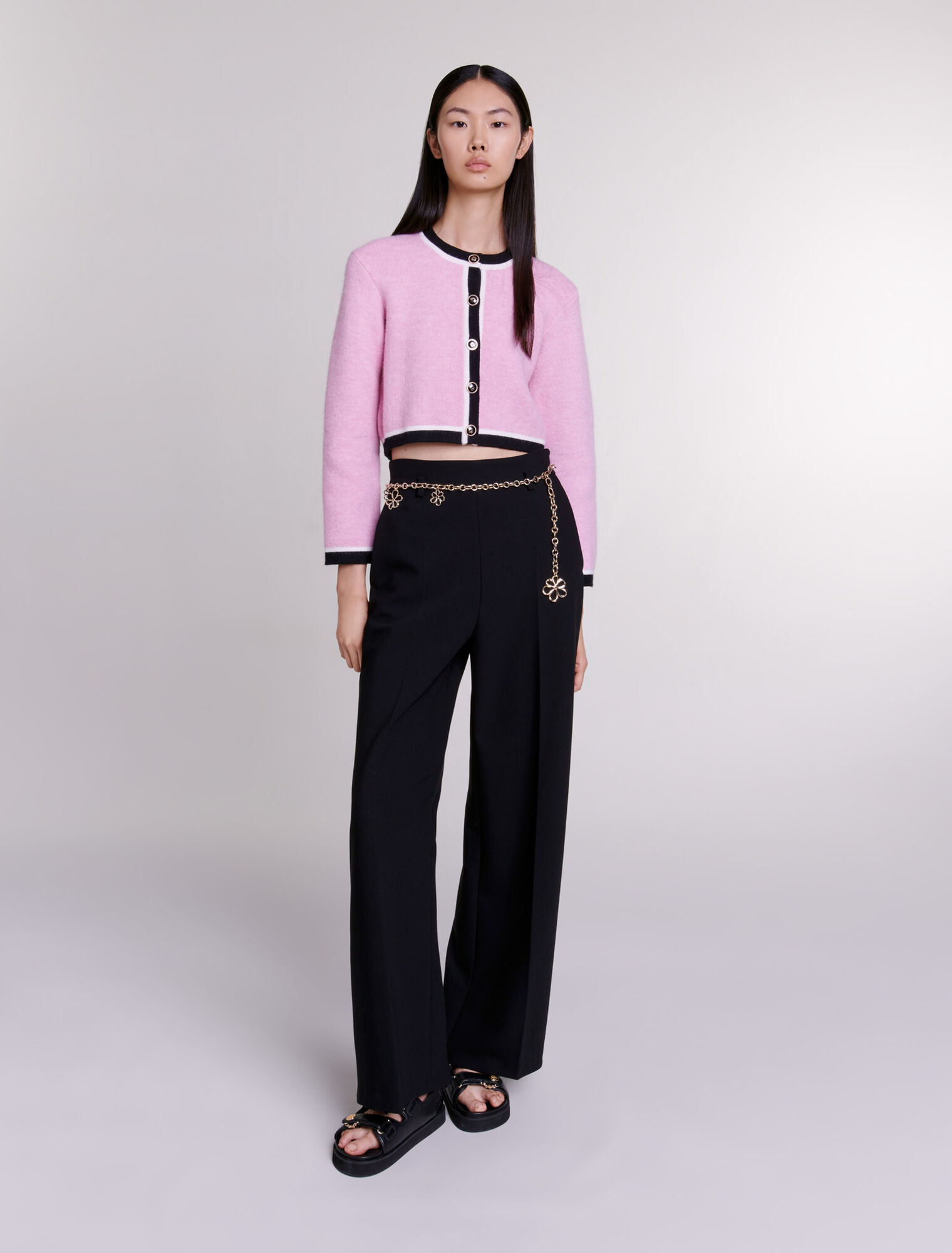 Cardigan corto in maglia