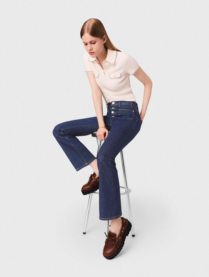 Jeans in denim con tasche