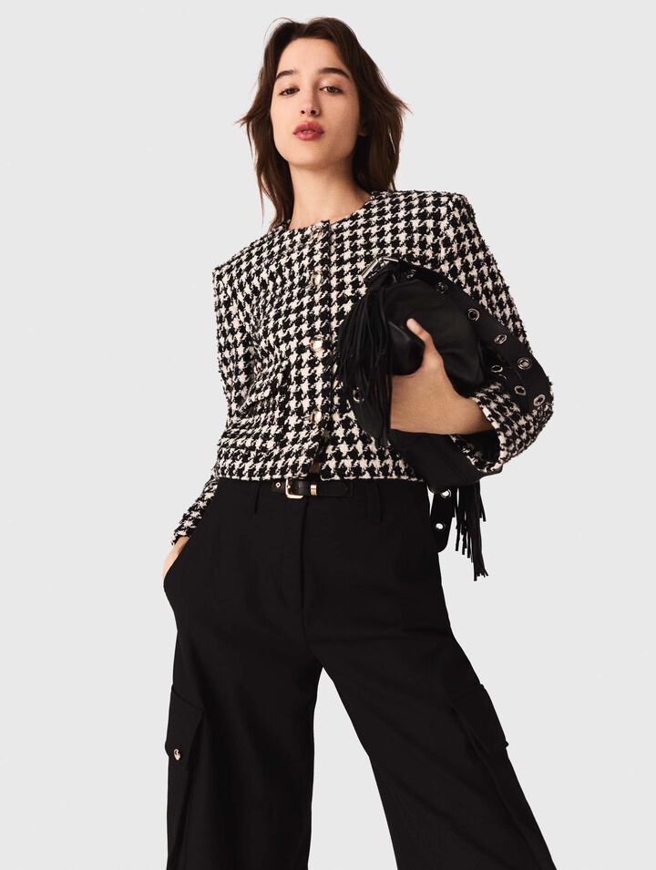 Giacca corta in tweed