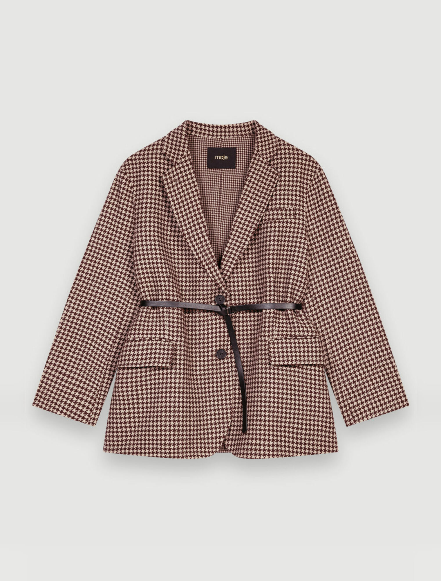Cappotto oversize in pied-de-poule