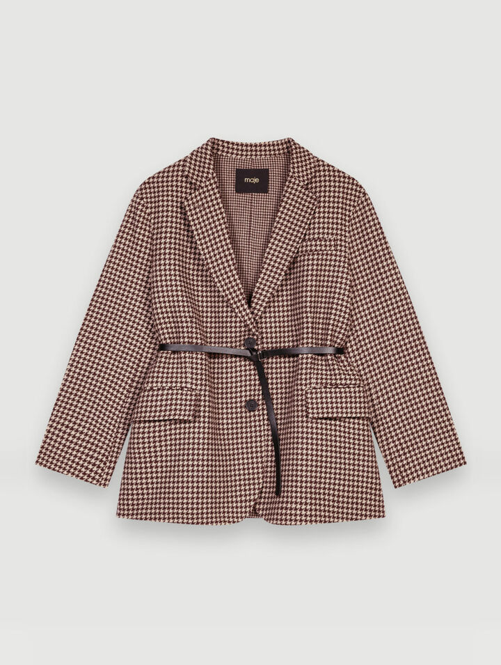 Cappotto oversize in pied-de-poule