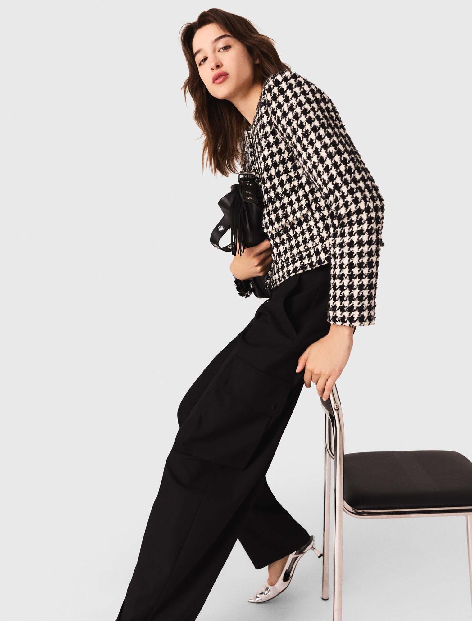 Giacca corta in tweed