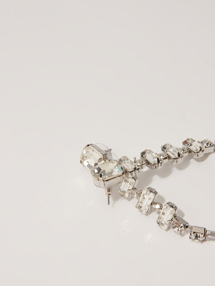 Orecchini con strass a cascata