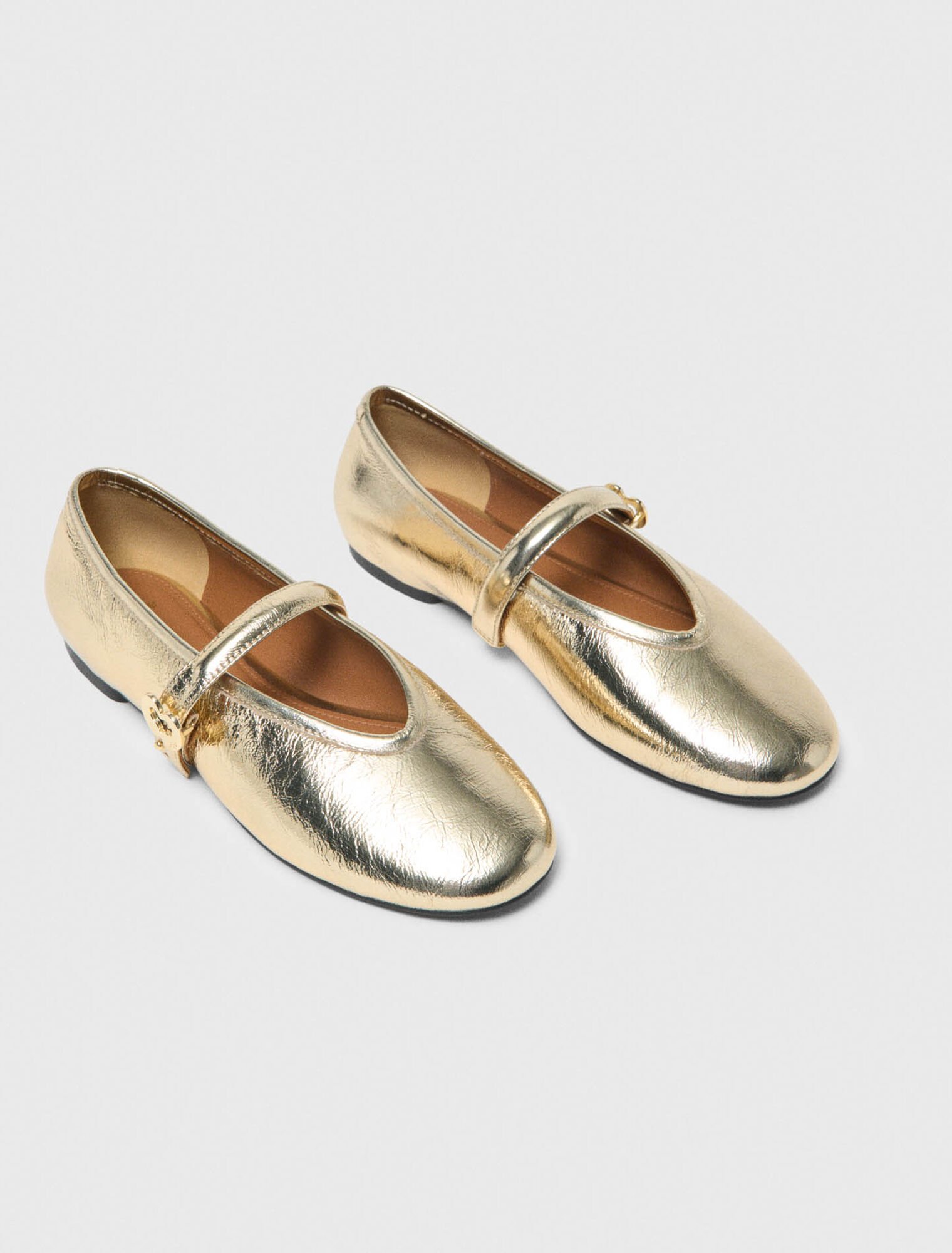 Ballerine in pelle metallizzata