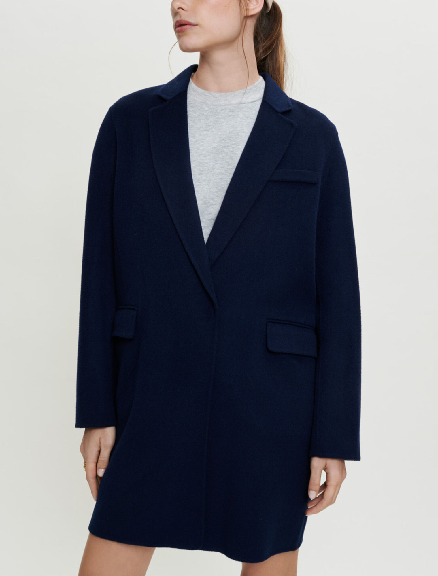 Cappotto double-face a giacca