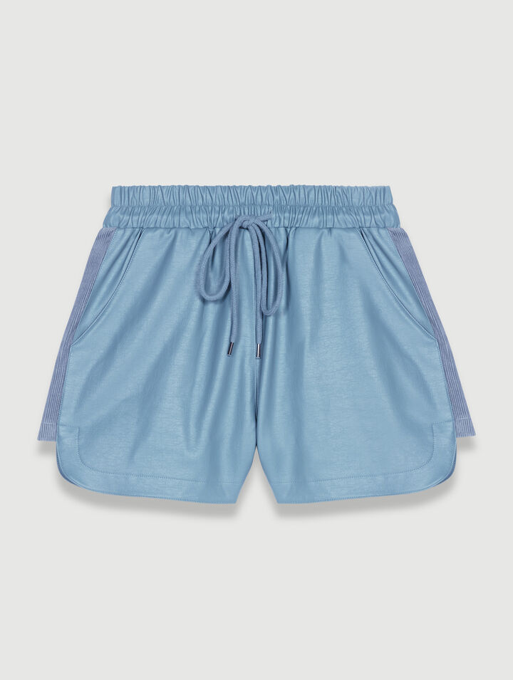 Shorts effetto pelle