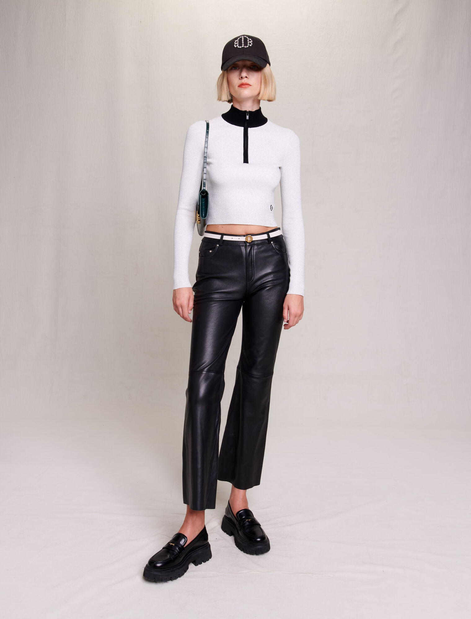 Pull corto in maglia fantasia