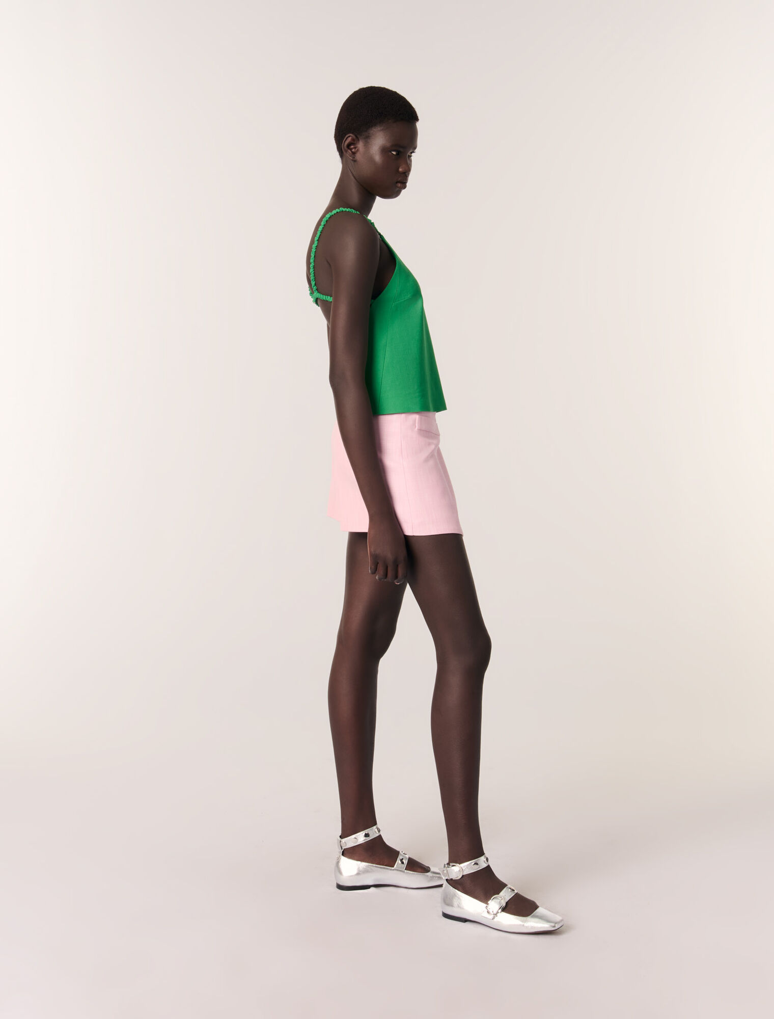 Shorts da tailleur trompe l'œil