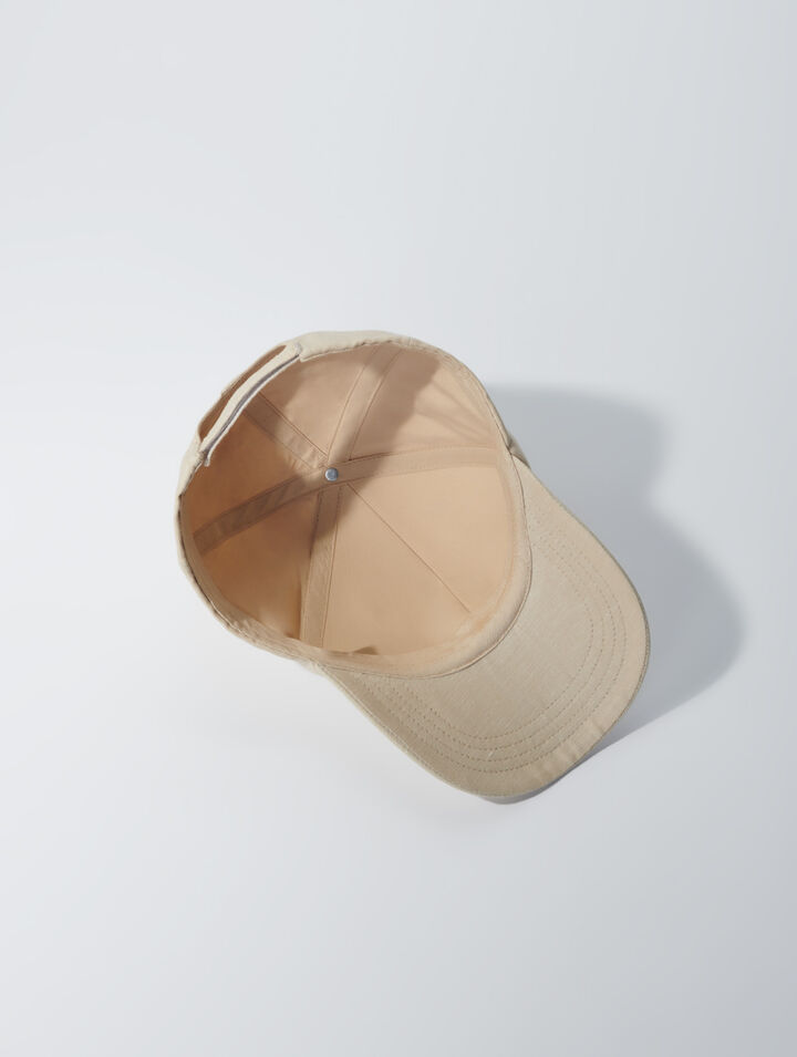 Cappellino in lino e cotone