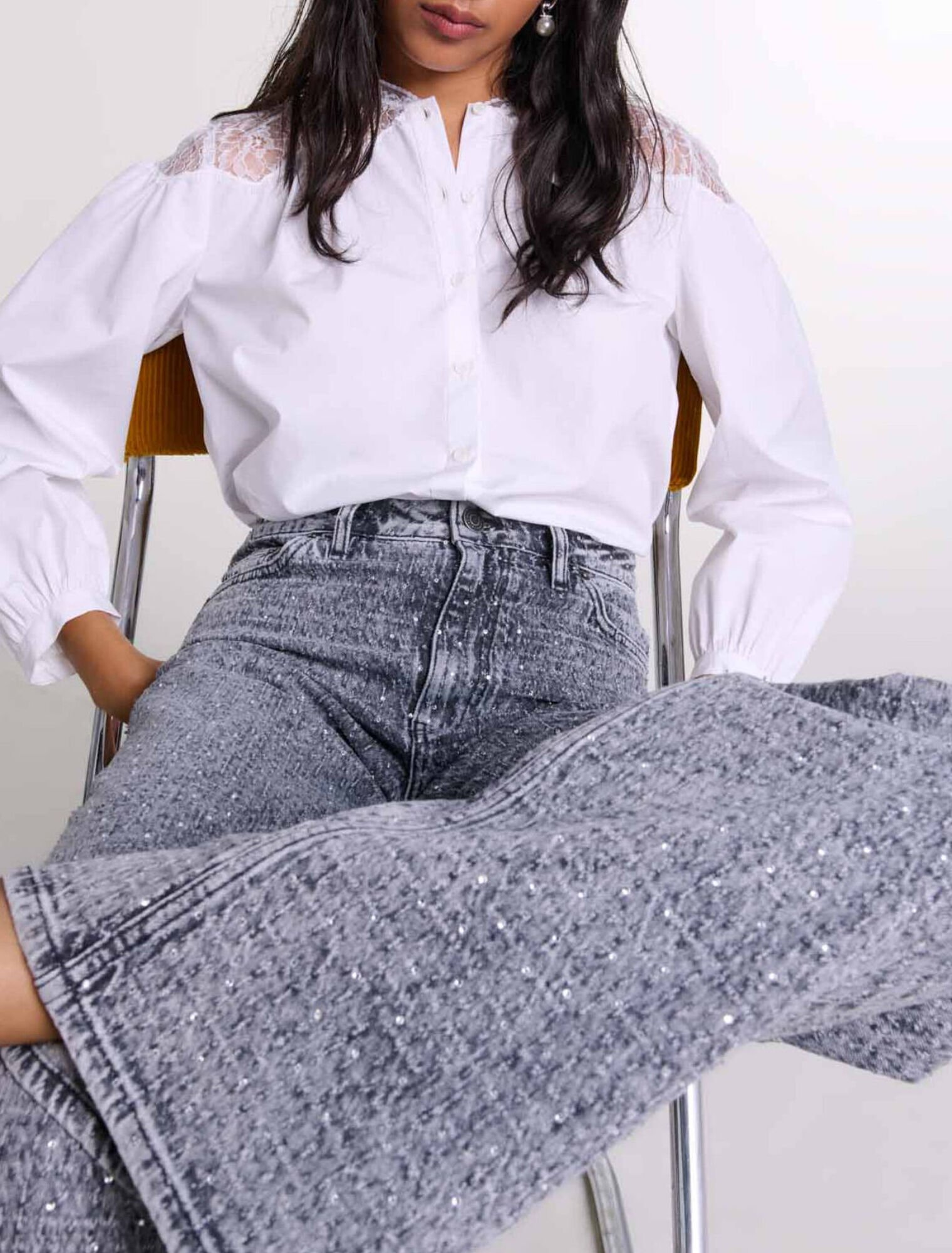 Jeans decorati con strass