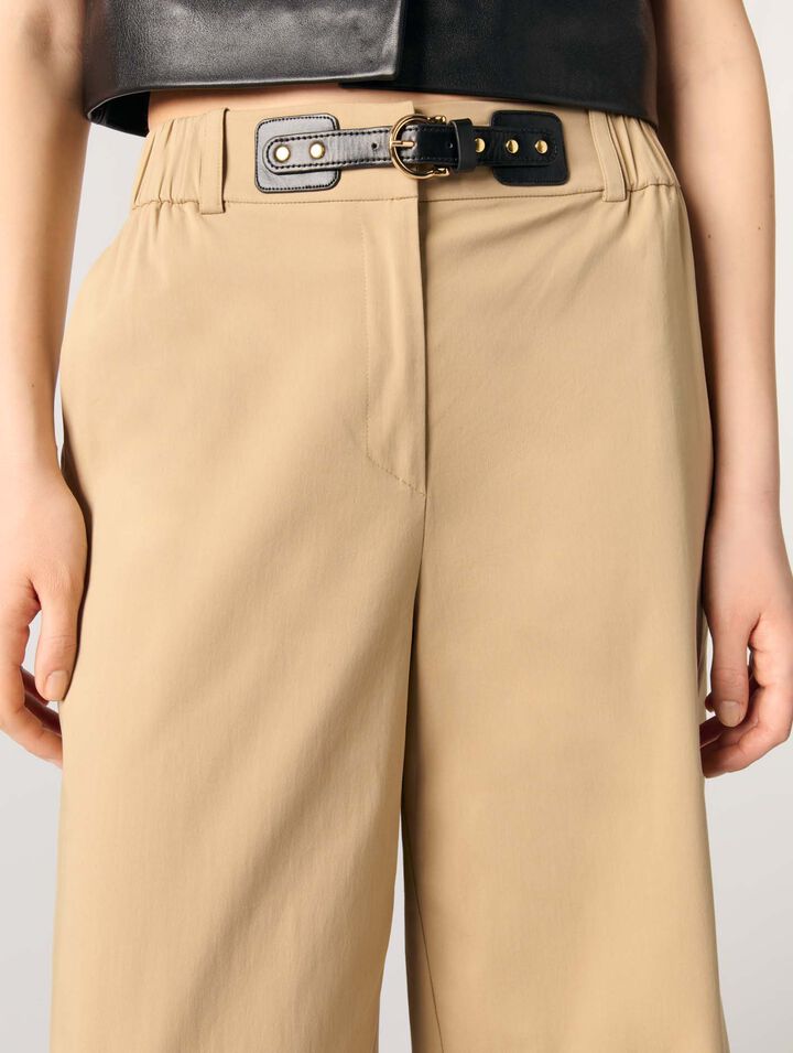 Pantaloni larghi in cotone