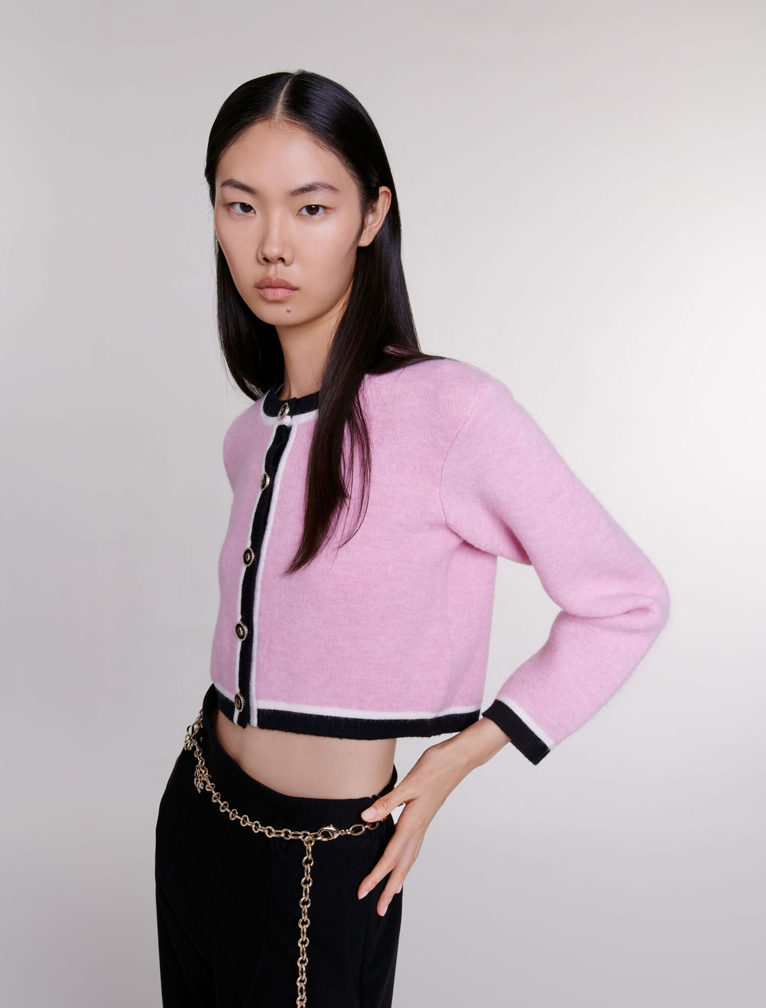 Cardigan corto in maglia