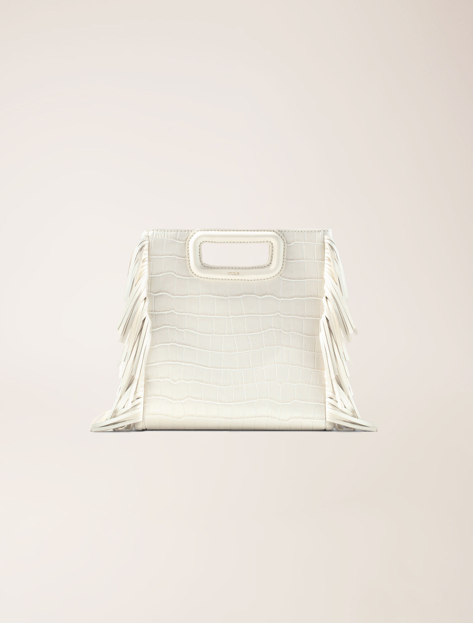Borsa M in pelle effetto coccodrillo