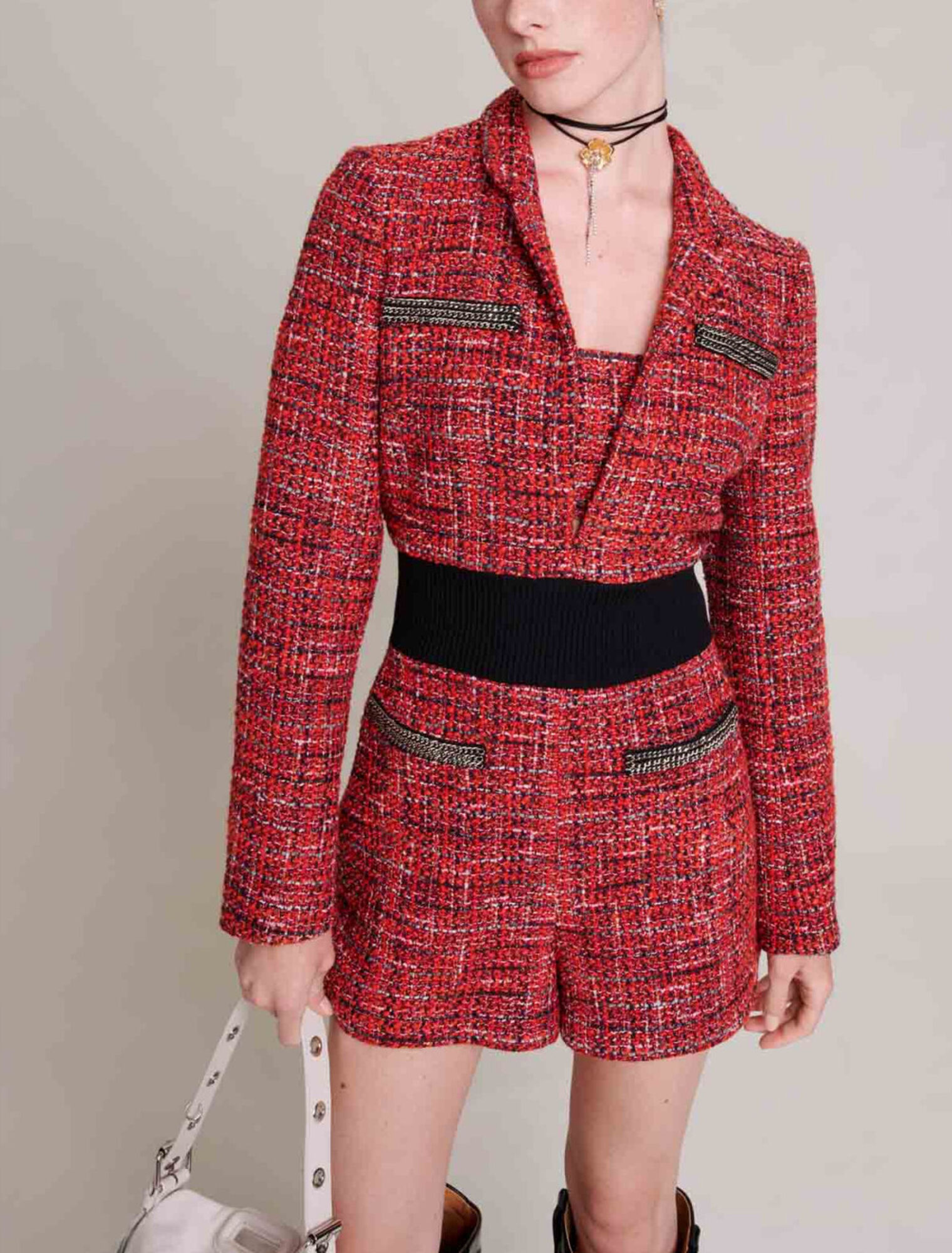 Mono corto di tweed