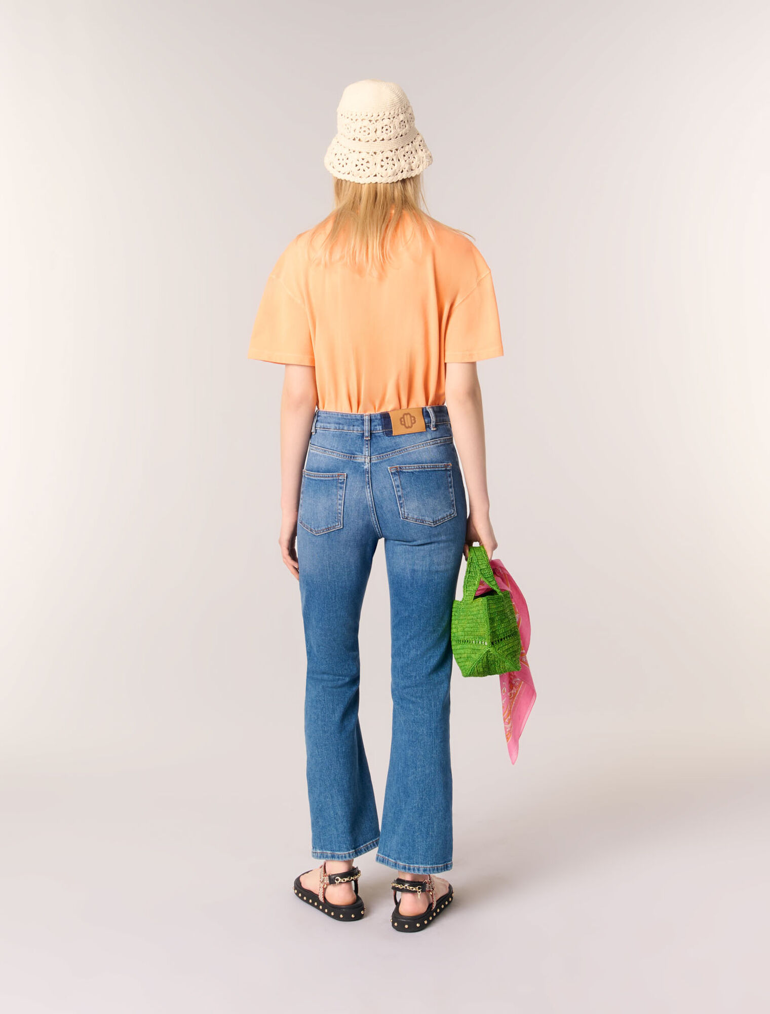Jeans in denim con tasche