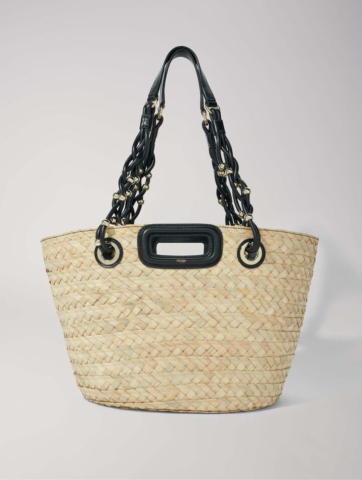 Borsa a cestino in rafia