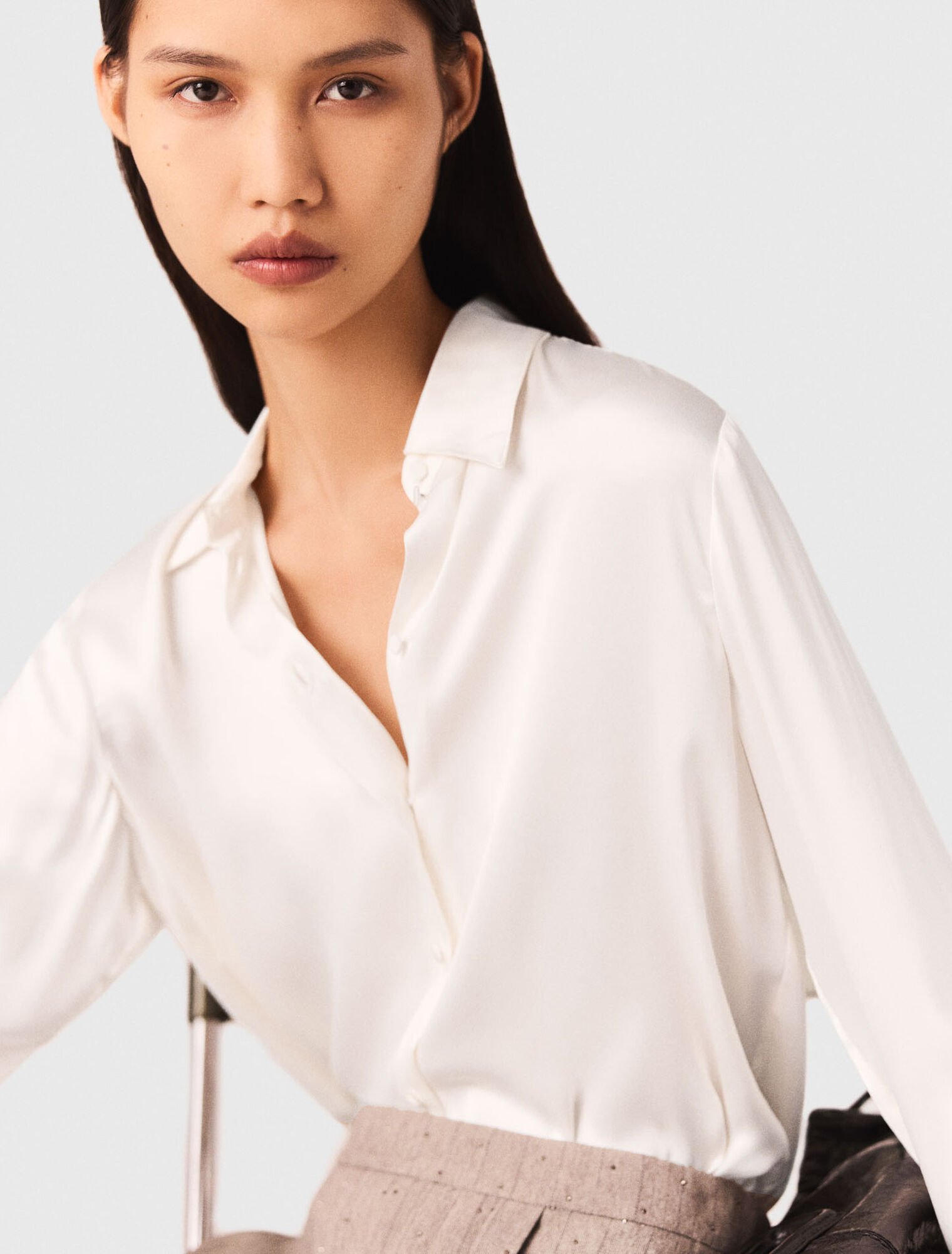 Camicia bianca in seta