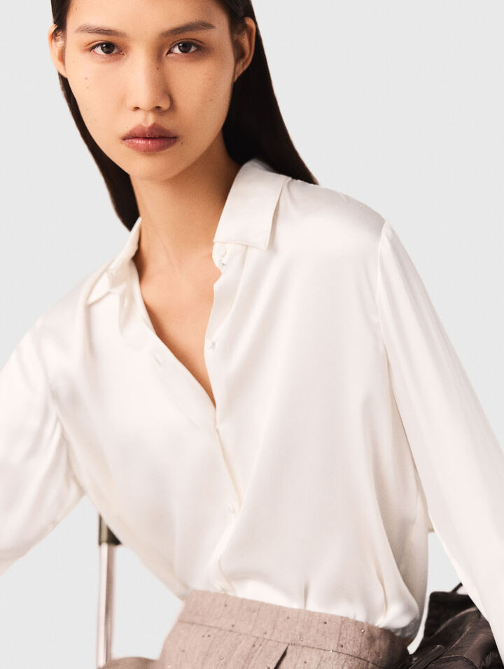 Camicia bianca in seta