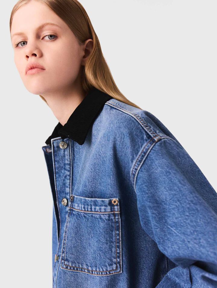 Giacca di jeans scolorita
