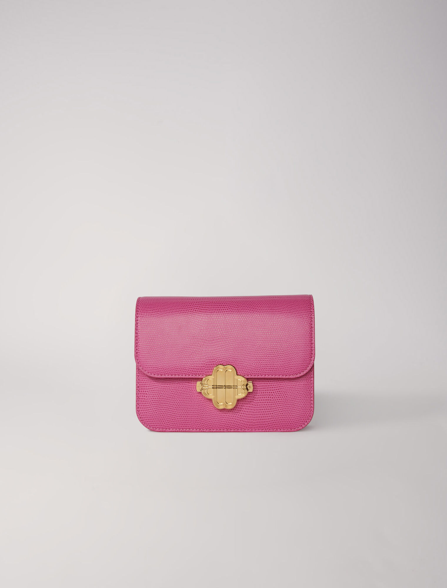Borsa Clover in pelle effetto lucertola