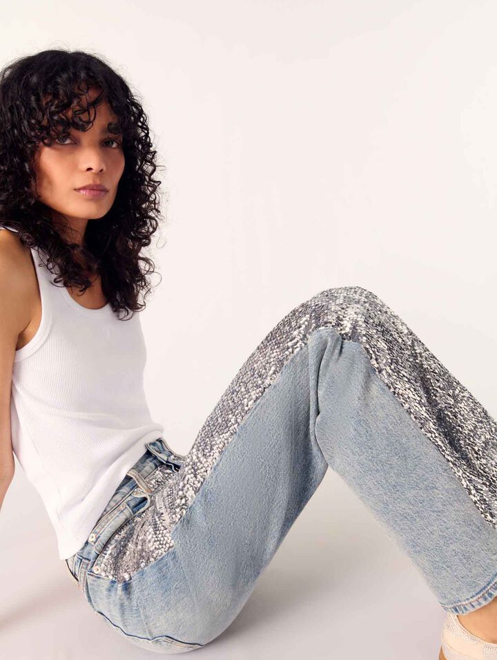 Jeans con lustrini