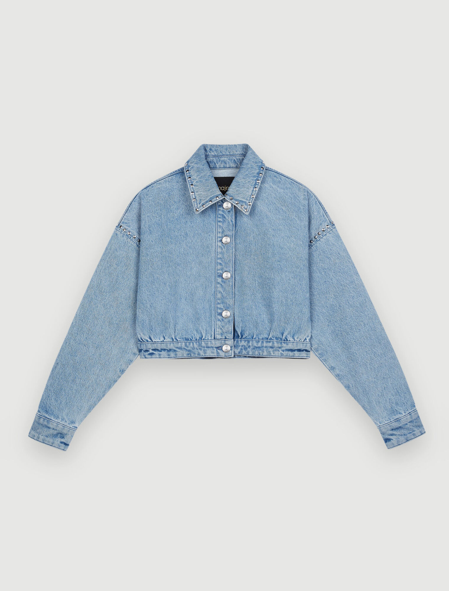 Giacca in denim con borchie