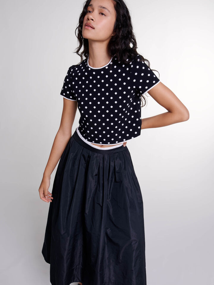 Top in maglia jacquard 