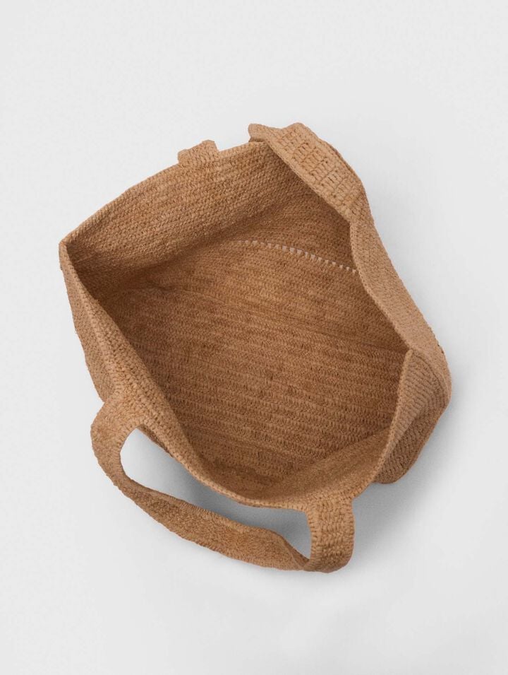 Shopping bag in rafia crochet
