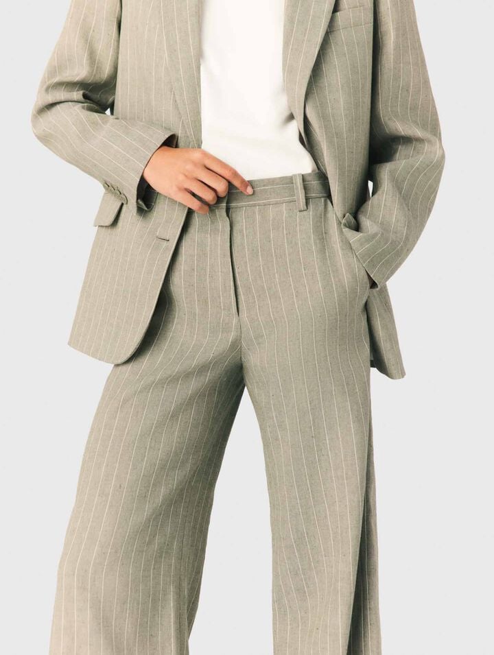 Pantaloni da tailleur misto lino