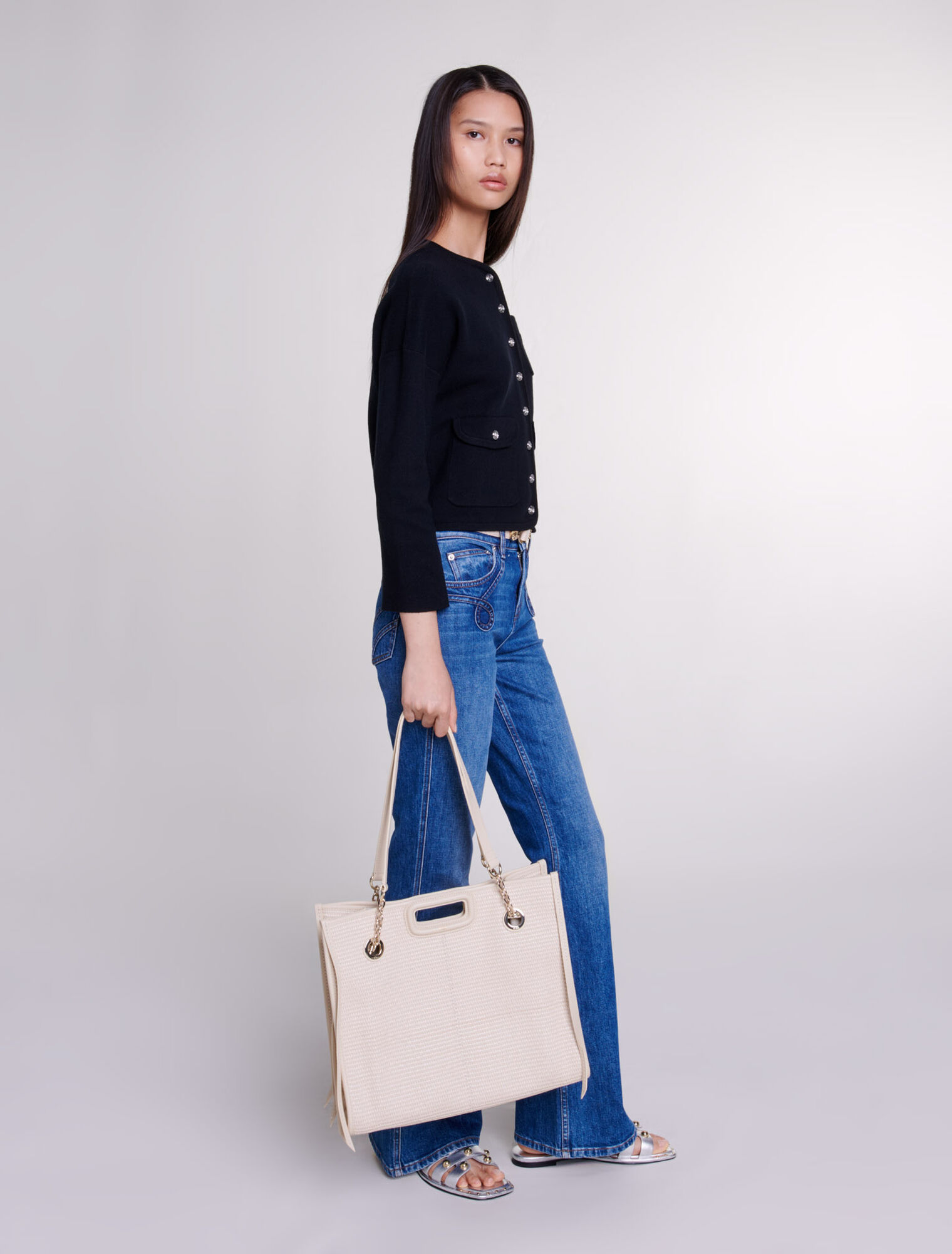 Cardigan corto in maglia