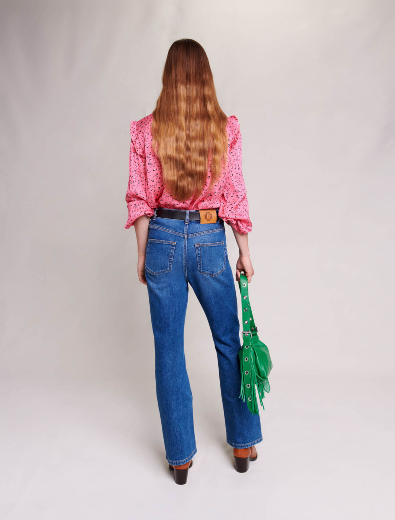 Blusa con stampa a fiori