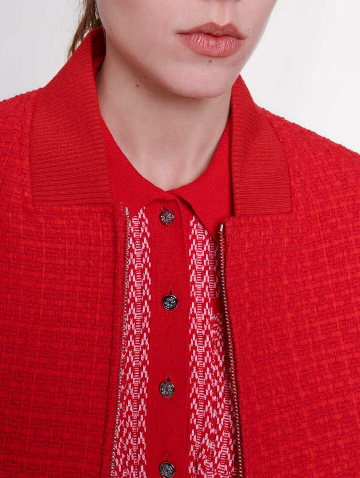Giubbotto corto in tweed