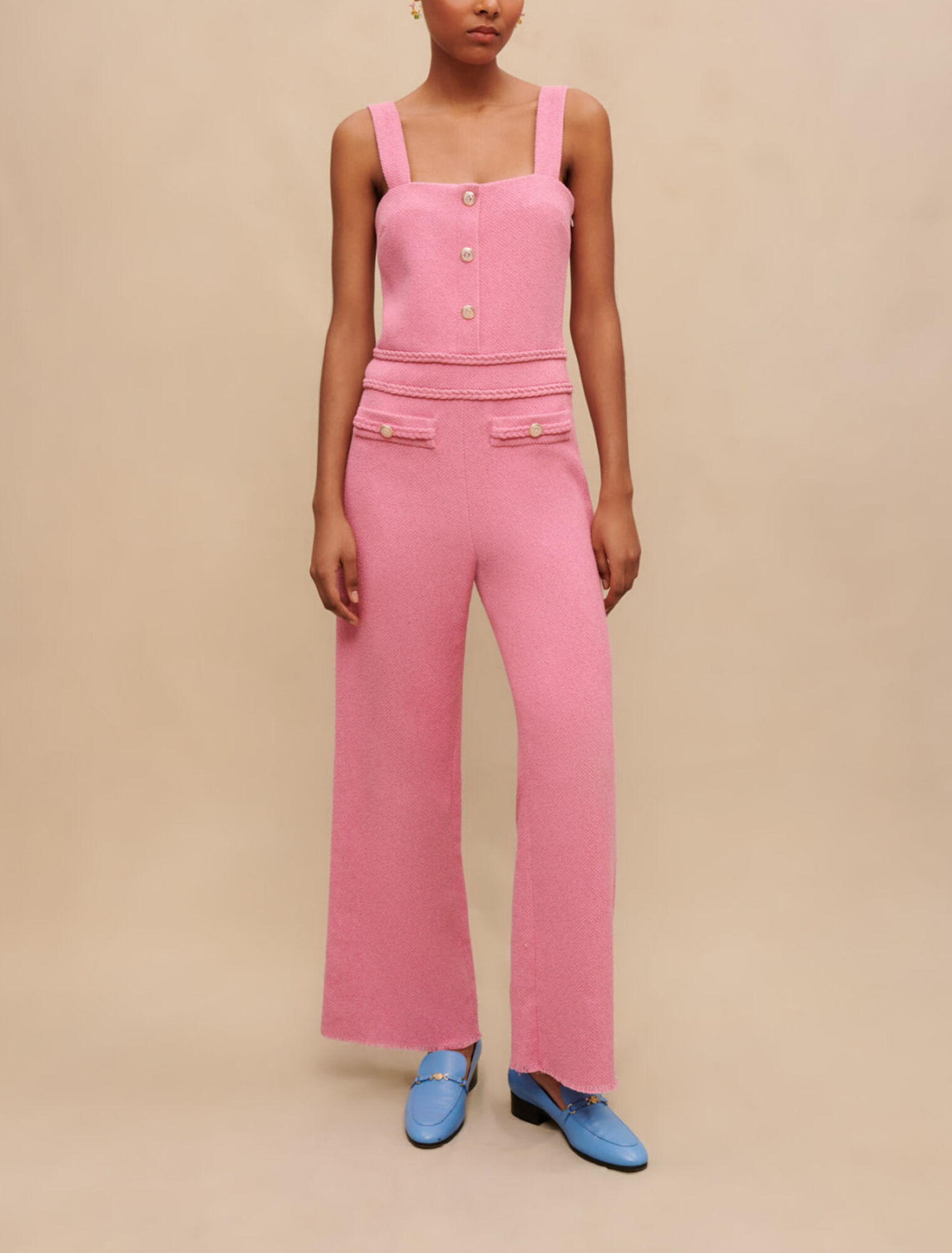 Tuta pantalone in tweed
