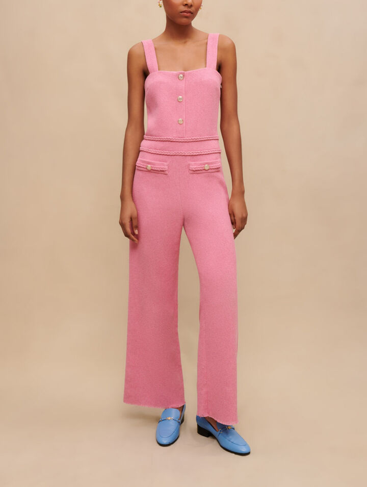 Tuta pantalone in tweed
