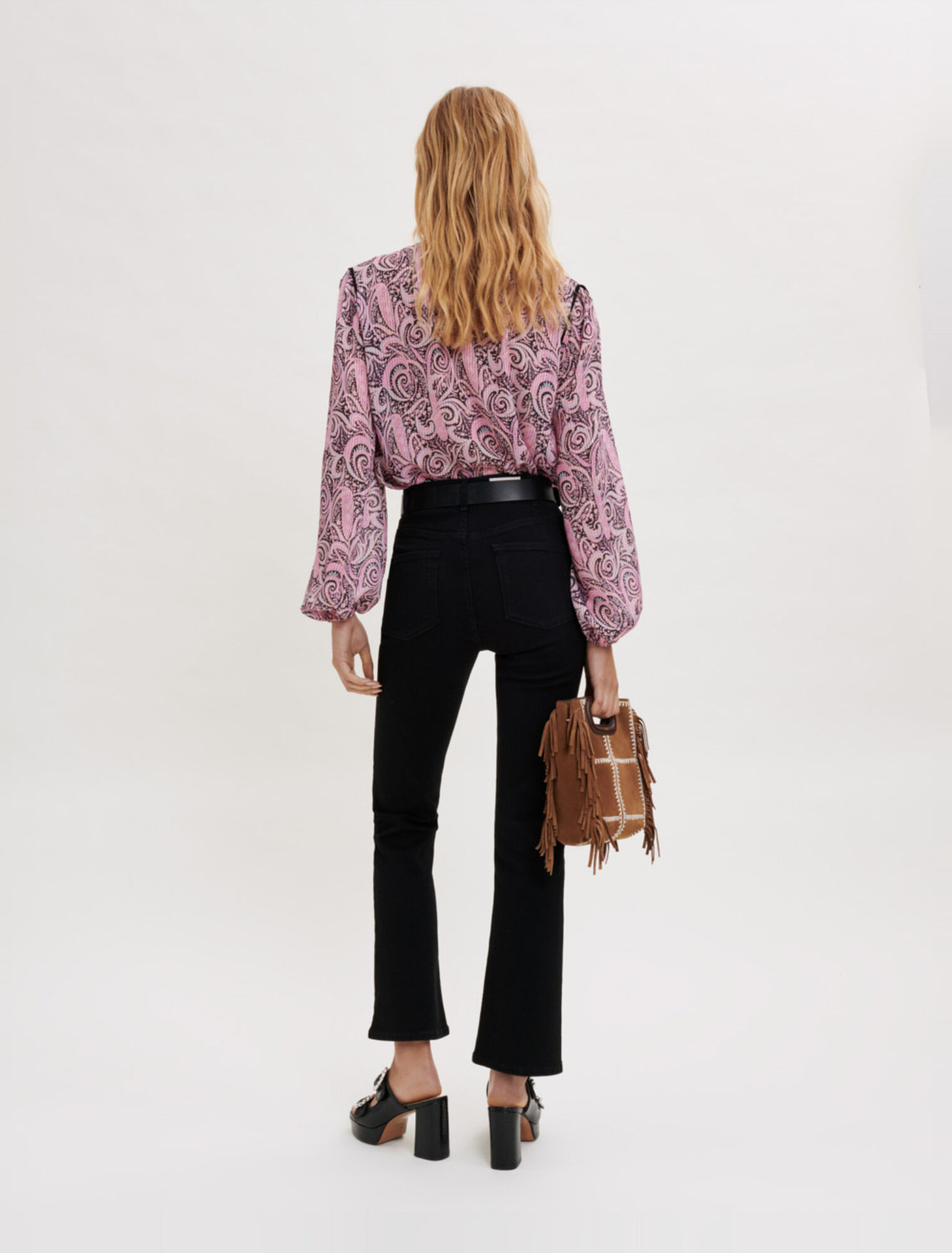 Top fluido con stampa Paisley 