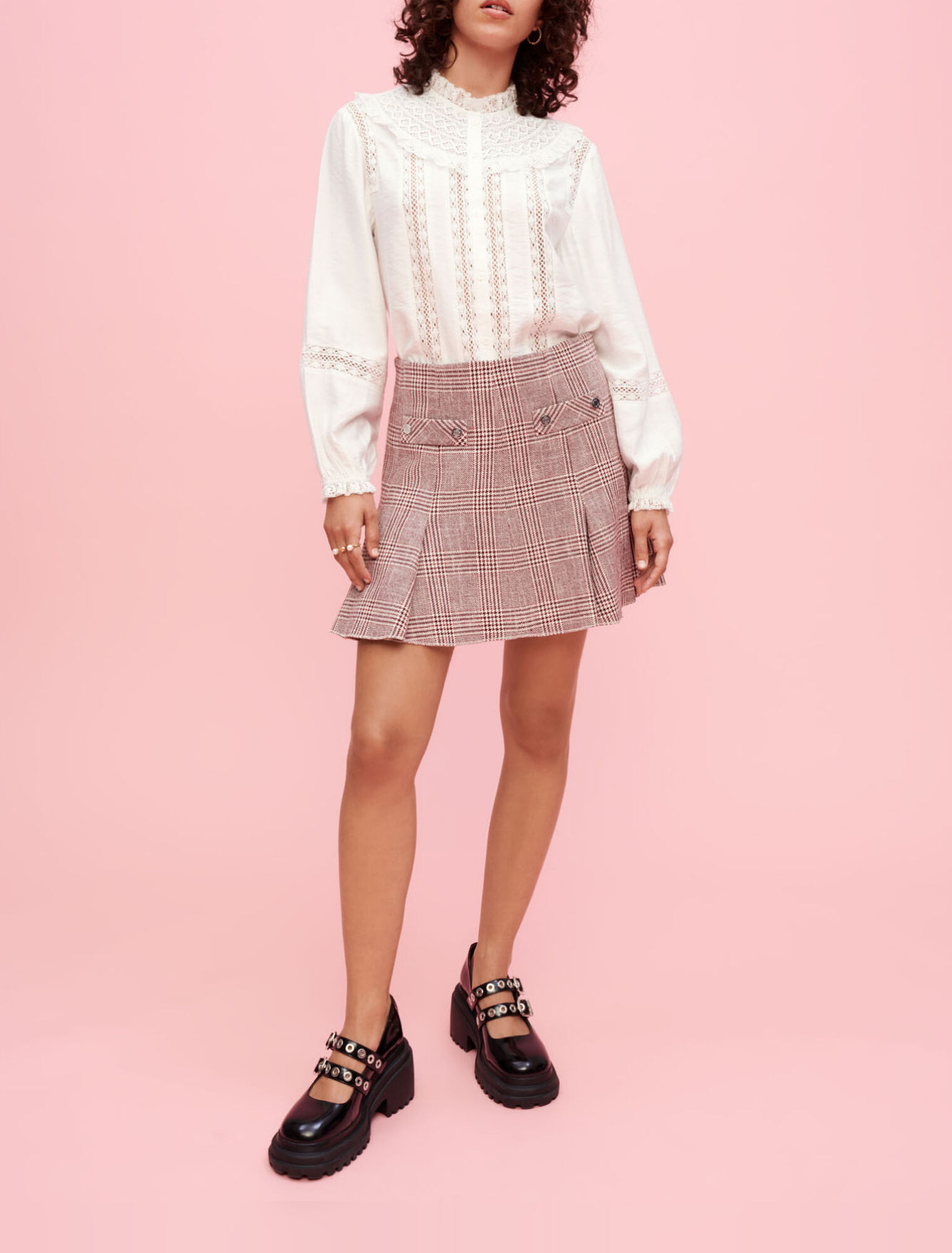 Camicia con ricami inglesi