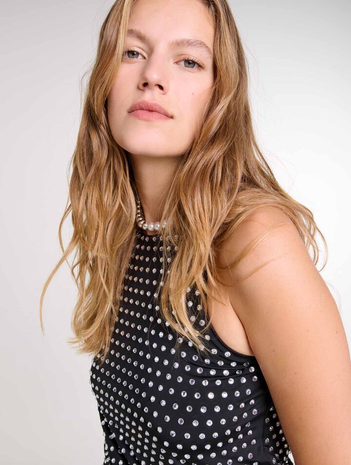 Canotta con strass