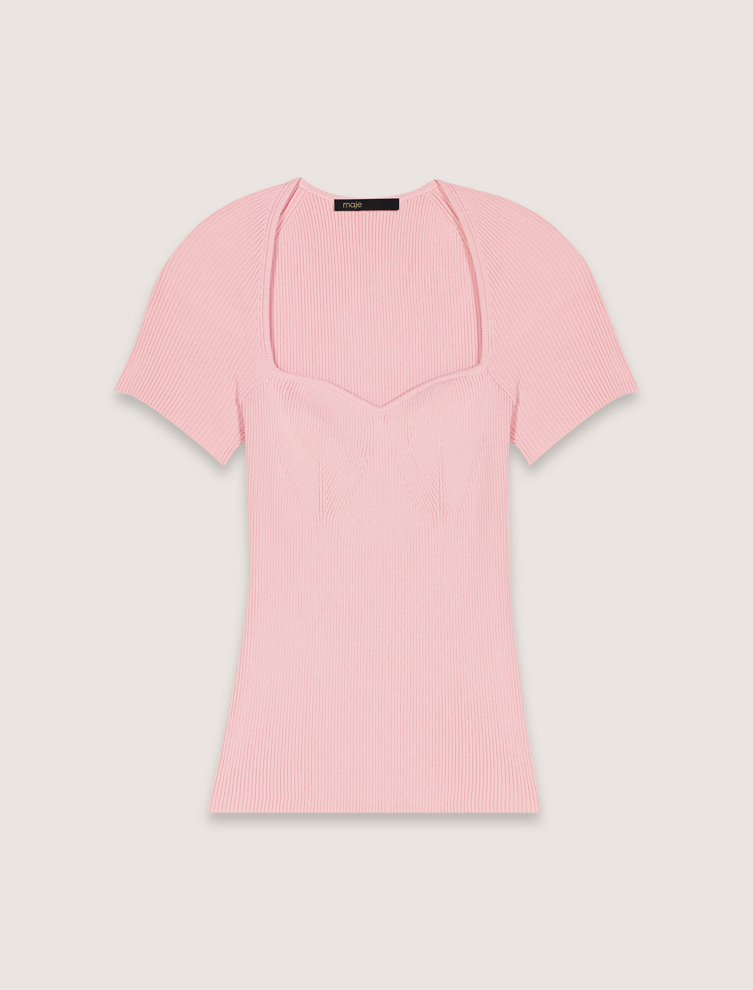 Top in maglia a coste