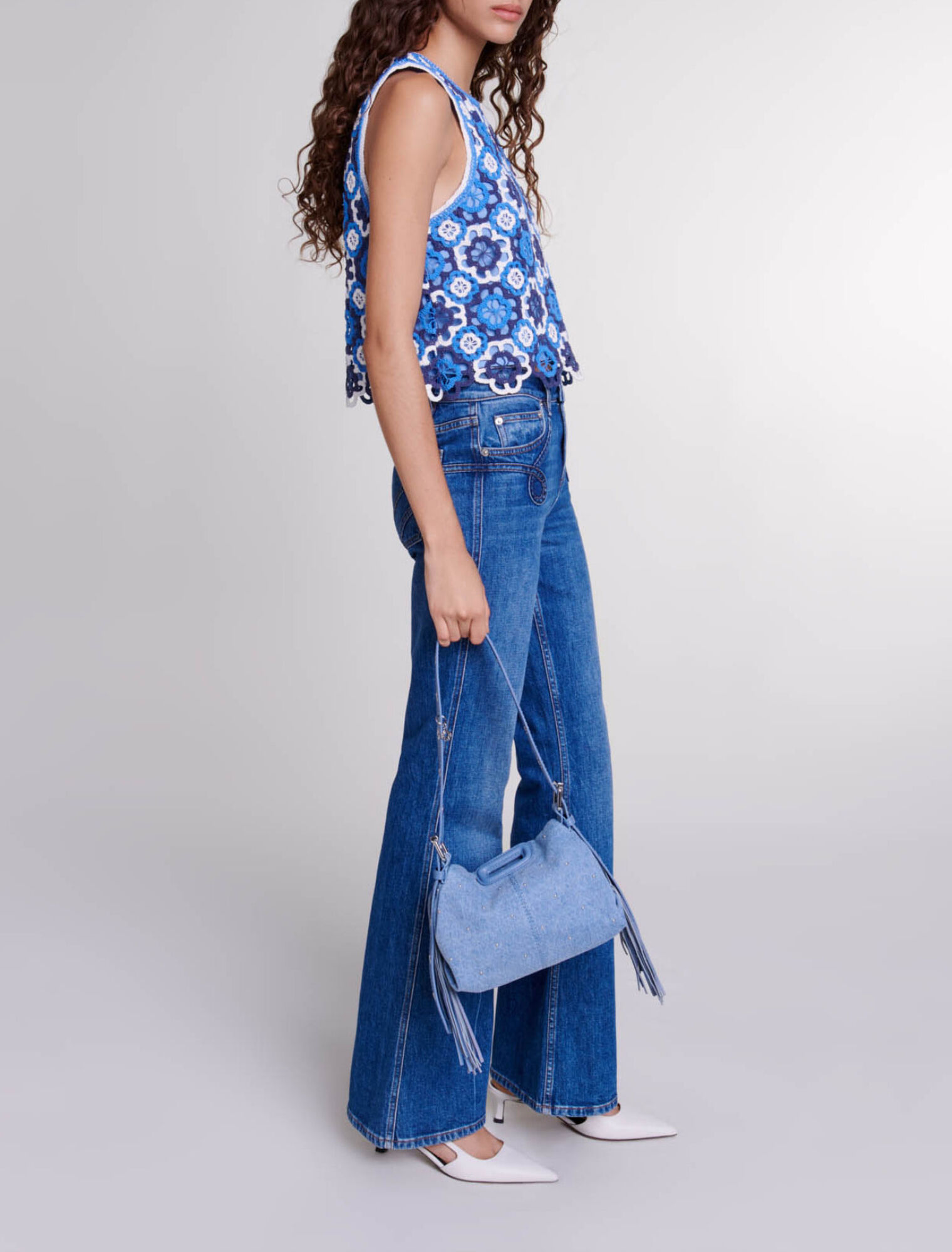 Top tricolor in crochet