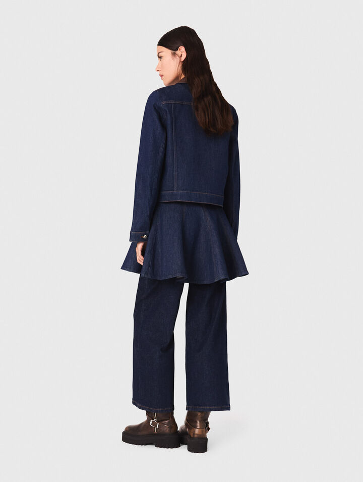 Giacca in denim con colletto finto