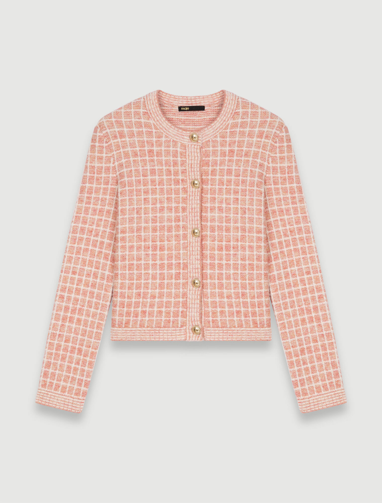 Cardigan in maglia stile tweed